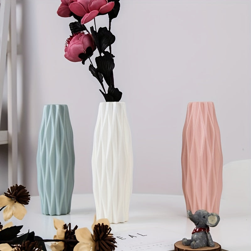 Nordic Plastic Vase, Creative Modern Vases