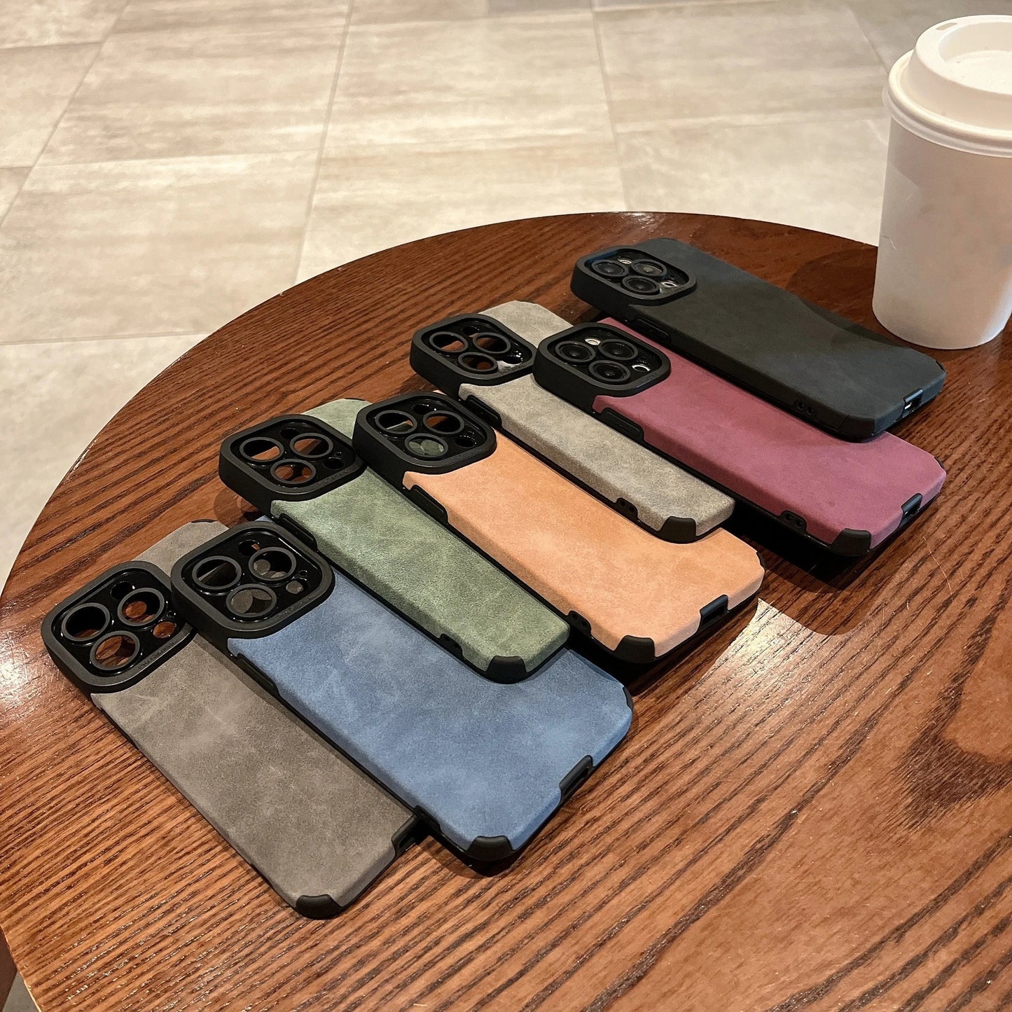 Fashion Luxury Faux Leather Matte Phone Case for Iphone