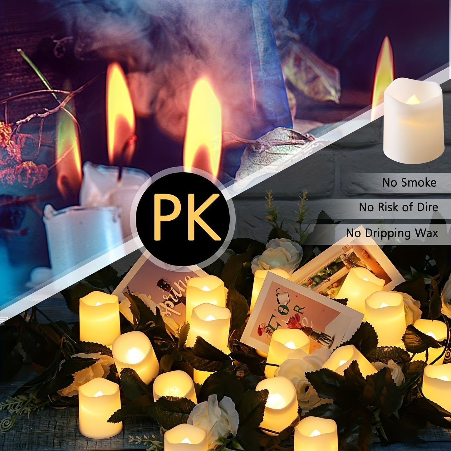 24-Pack Flameless LED Tea Light Candles