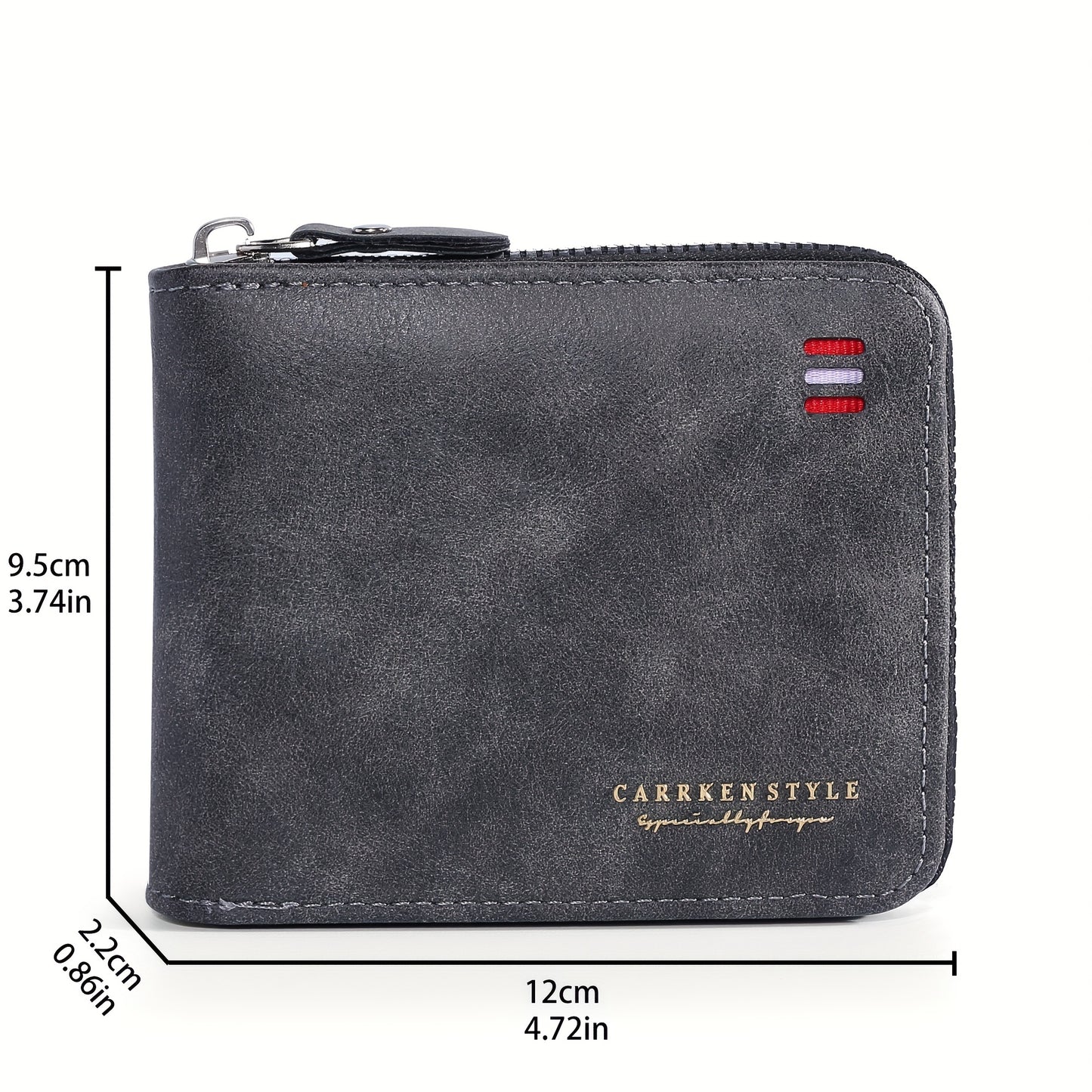Men's Zipper Short Wallet