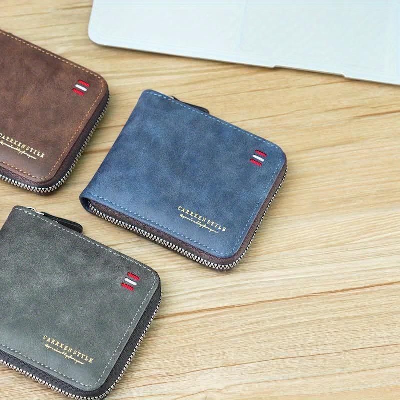 Men's Zipper Short Wallet