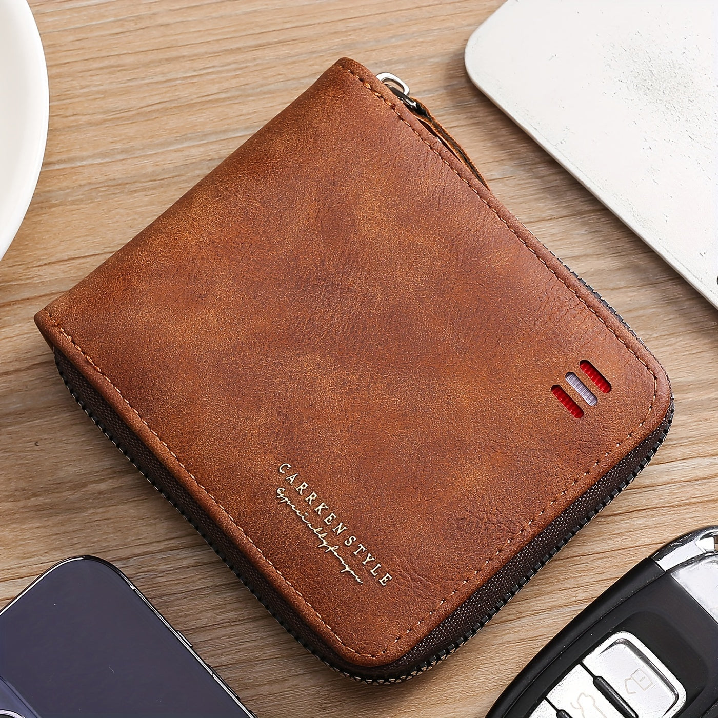 Men's Zipper Short Wallet