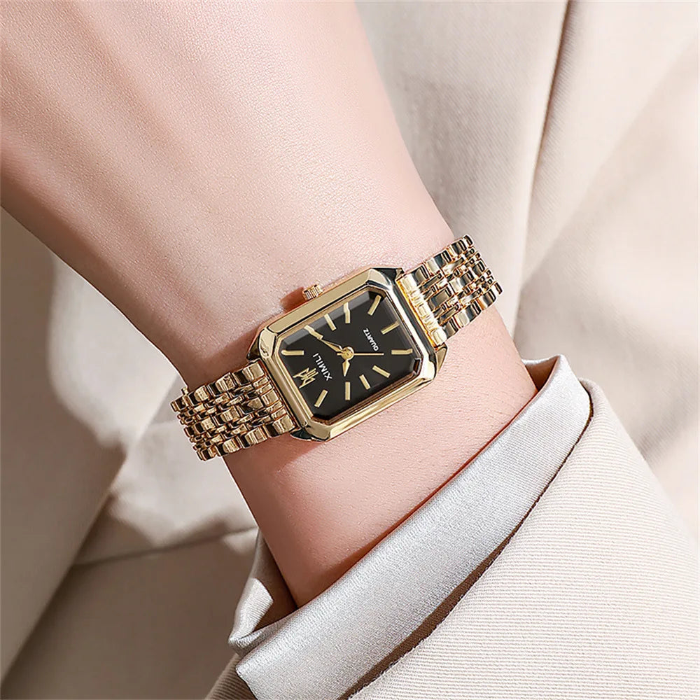 UTHAI Luxury Stainless Steel Business Watch for Ladies