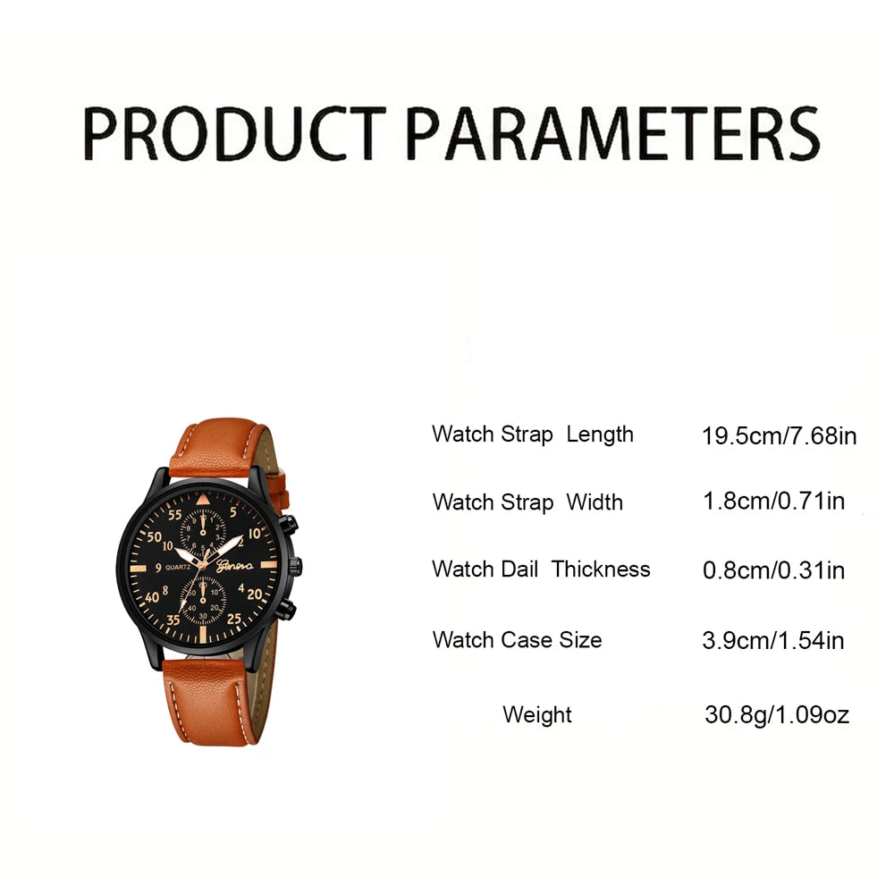 Mens Fashion Watch Bracelet Set