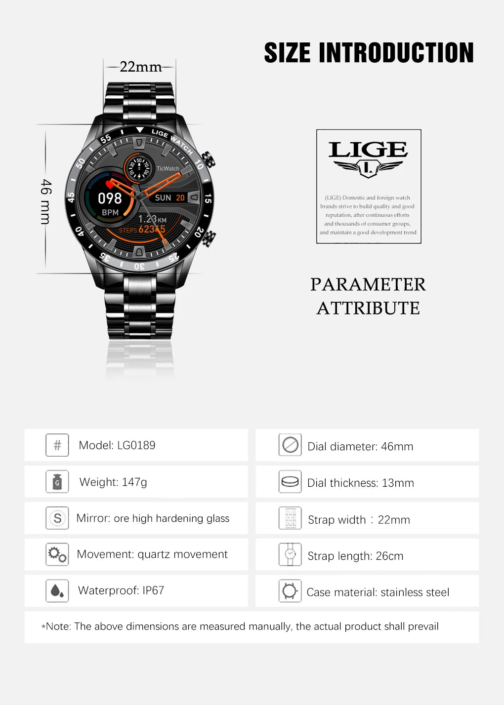 LIGE HQ Smart Watch