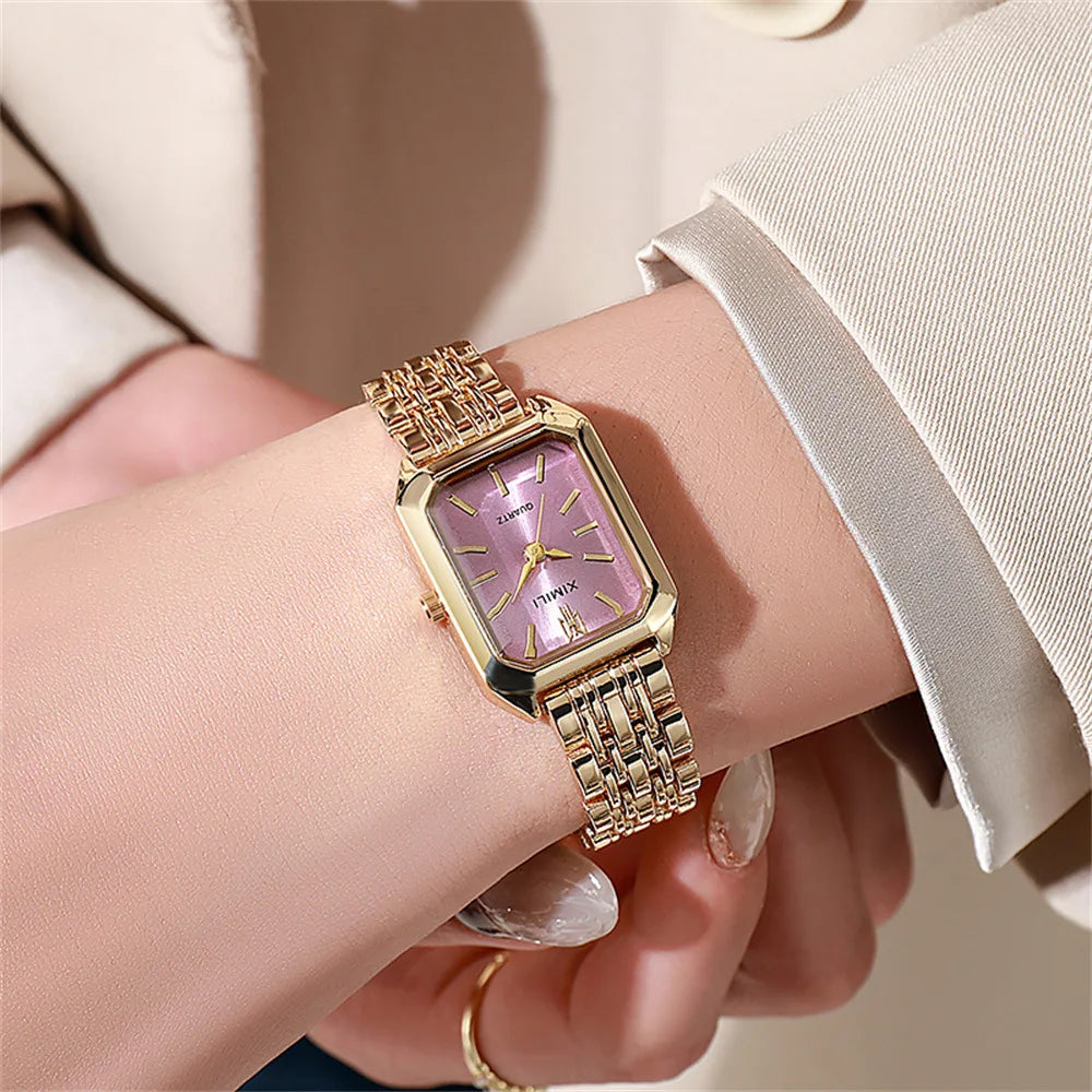 UTHAI Luxury Stainless Steel Business Watch for Ladies