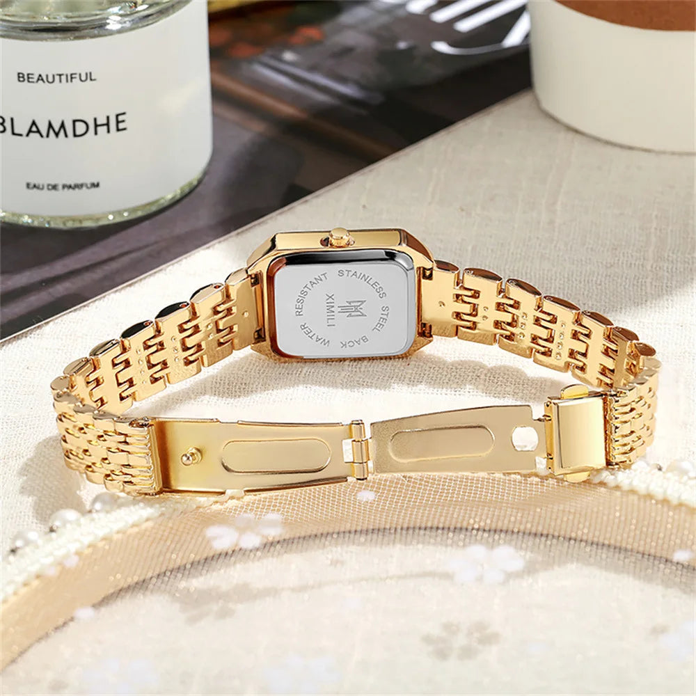 UTHAI Luxury Stainless Steel Business Watch for Ladies