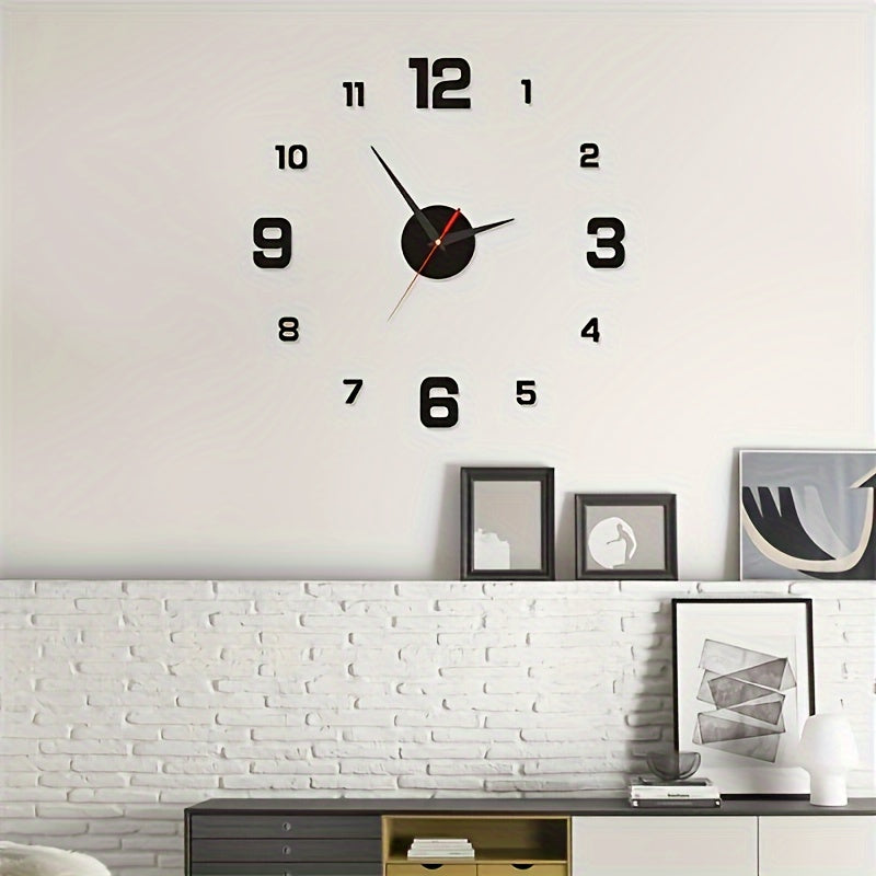 Modern 3D Digital Wall Clock-Large Luminous Display-Silent