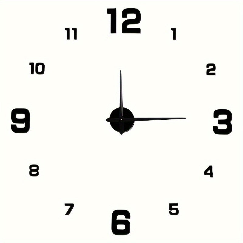 Modern 3D Digital Wall Clock-Large Luminous Display-Silent
