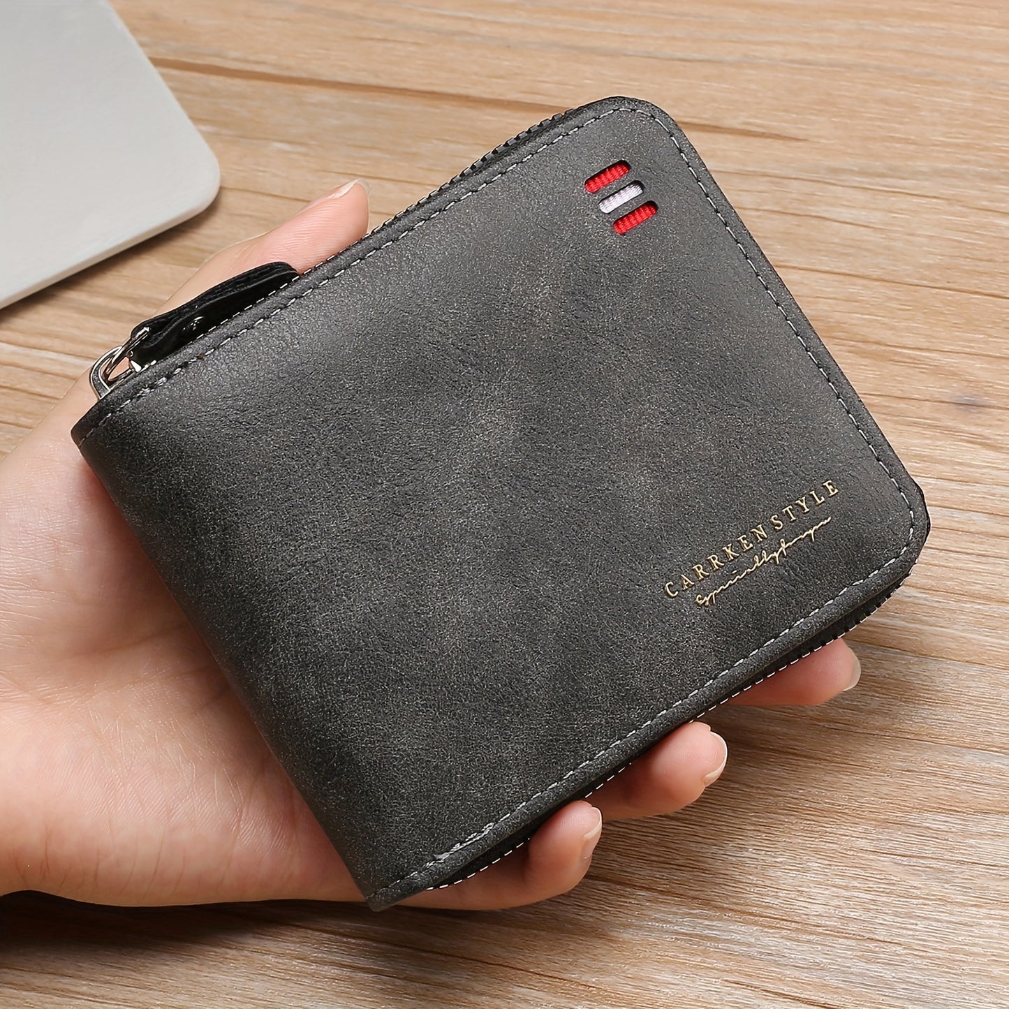 Men's Zipper Short Wallet