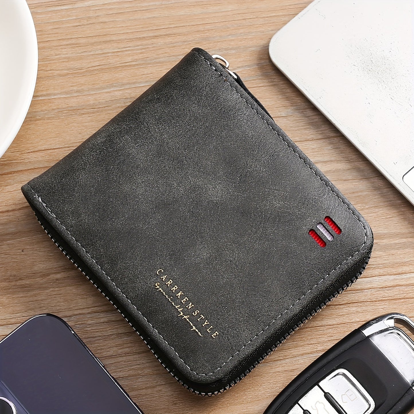 Men's Zipper Short Wallet