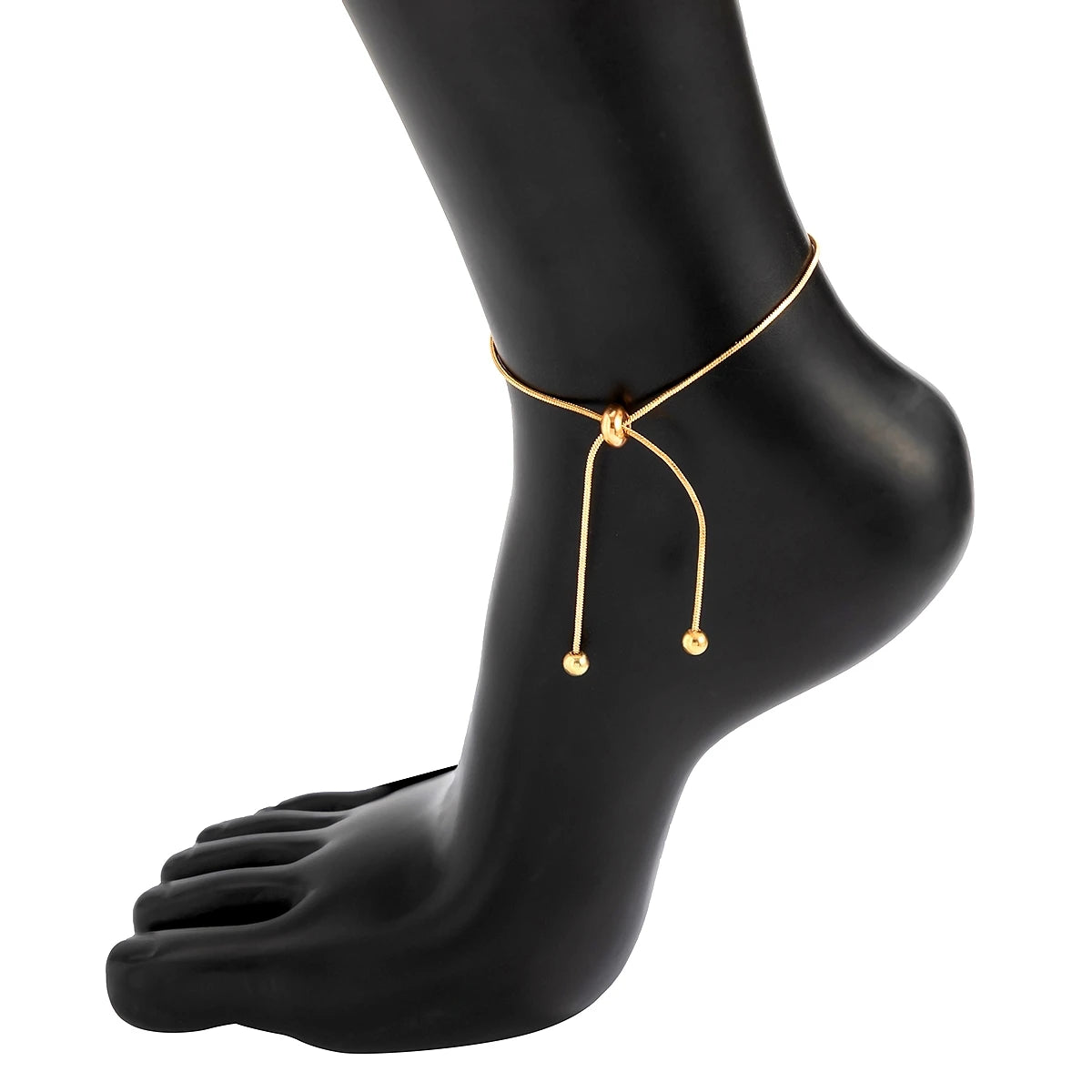 Vintage adjustable chain ankle bracelet for women