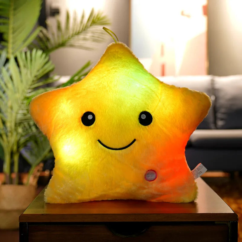 Luminous Pillow Soft Stuffed Plush Glowing Colorful Stars