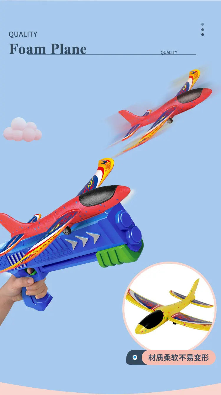 Kids 24/34cm Plane Launcher Toy