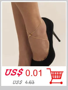 Vintage adjustable chain ankle bracelet for women