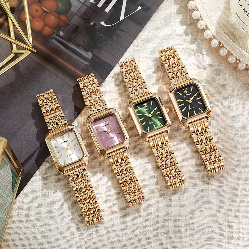 UTHAI Luxury Stainless Steel Business Watch for Ladies