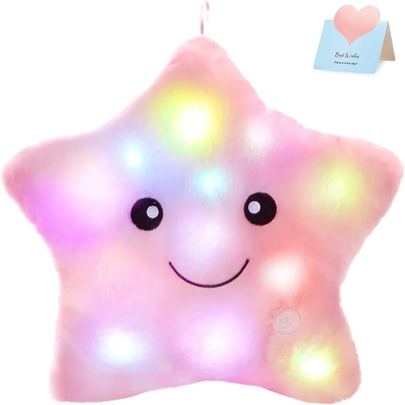 Luminous Pillow Soft Stuffed Plush Glowing Colorful Stars