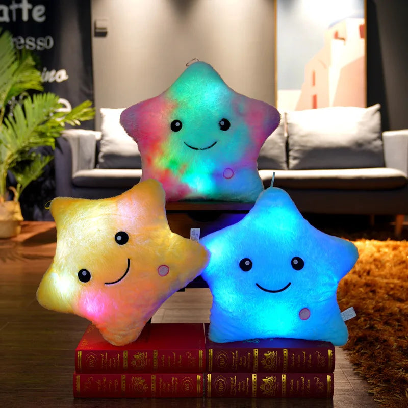 Luminous Pillow Soft Stuffed Plush Glowing Colorful Stars