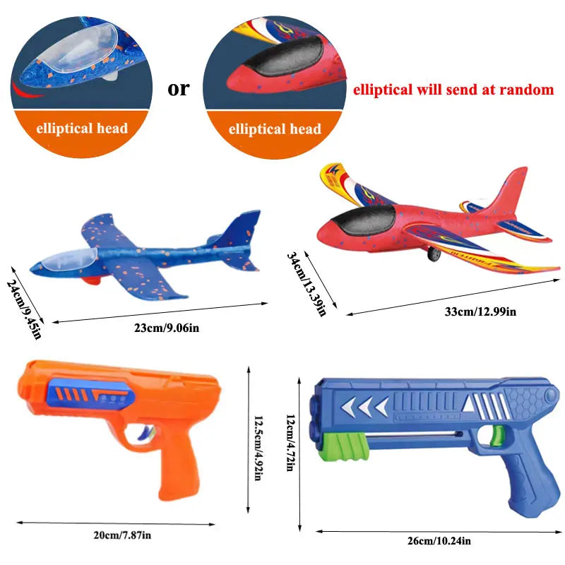 Kids 24/34cm Plane Launcher Toy