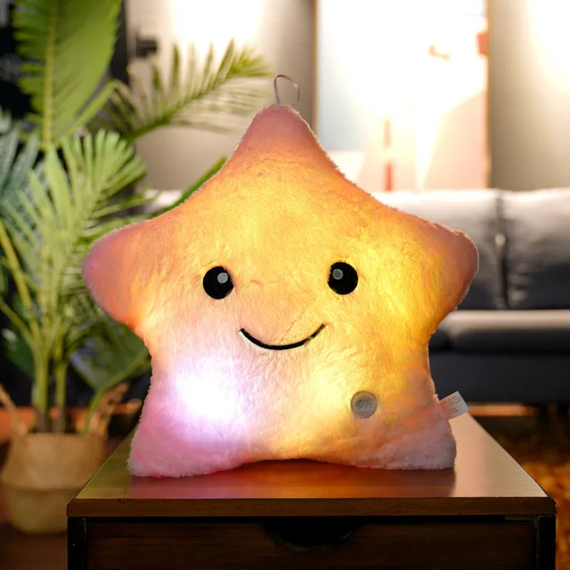 Luminous Pillow Soft Stuffed Plush Glowing Colorful Stars