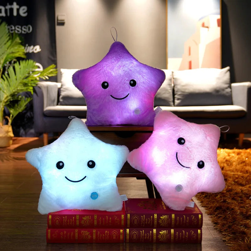 Luminous Pillow Soft Stuffed Plush Glowing Colorful Stars