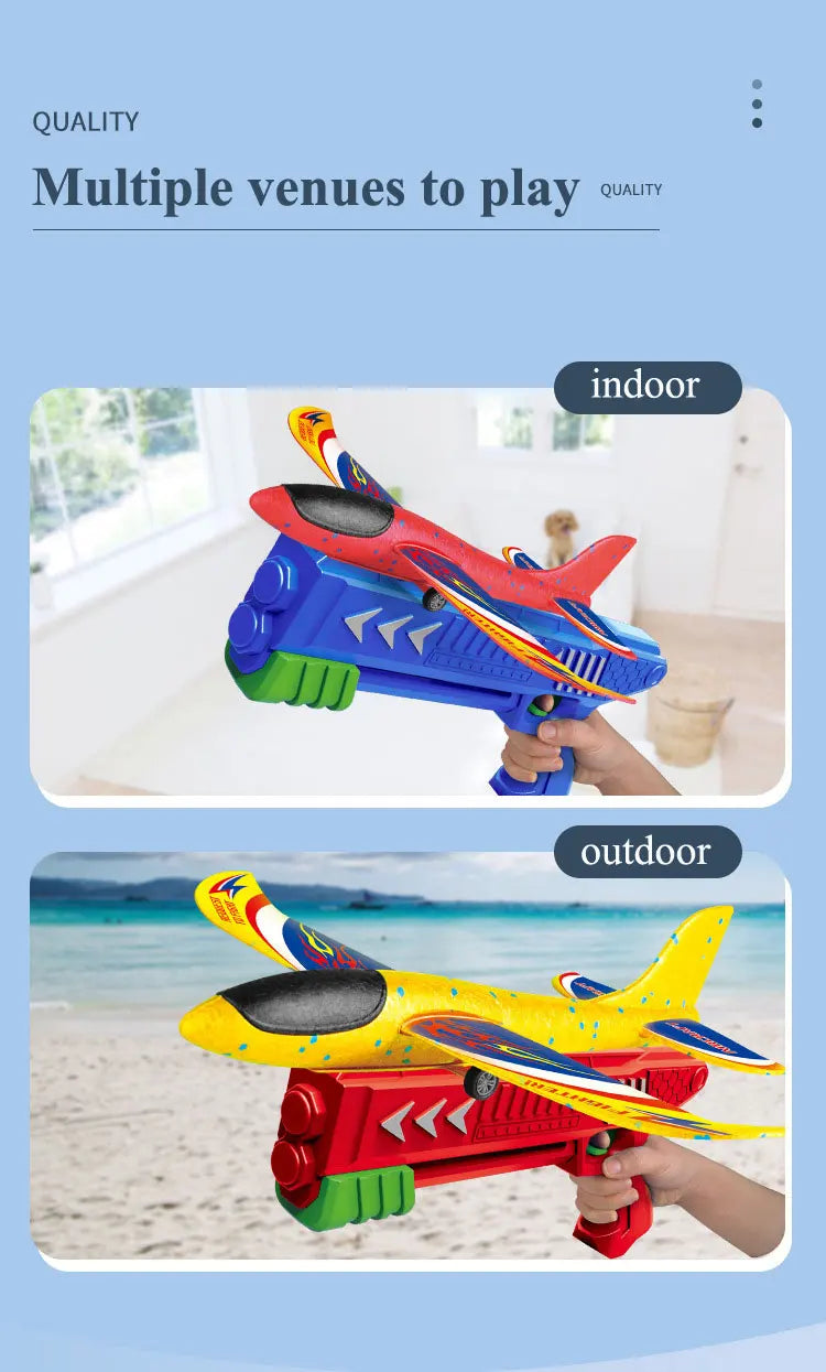 Kids 24/34cm Plane Launcher Toy