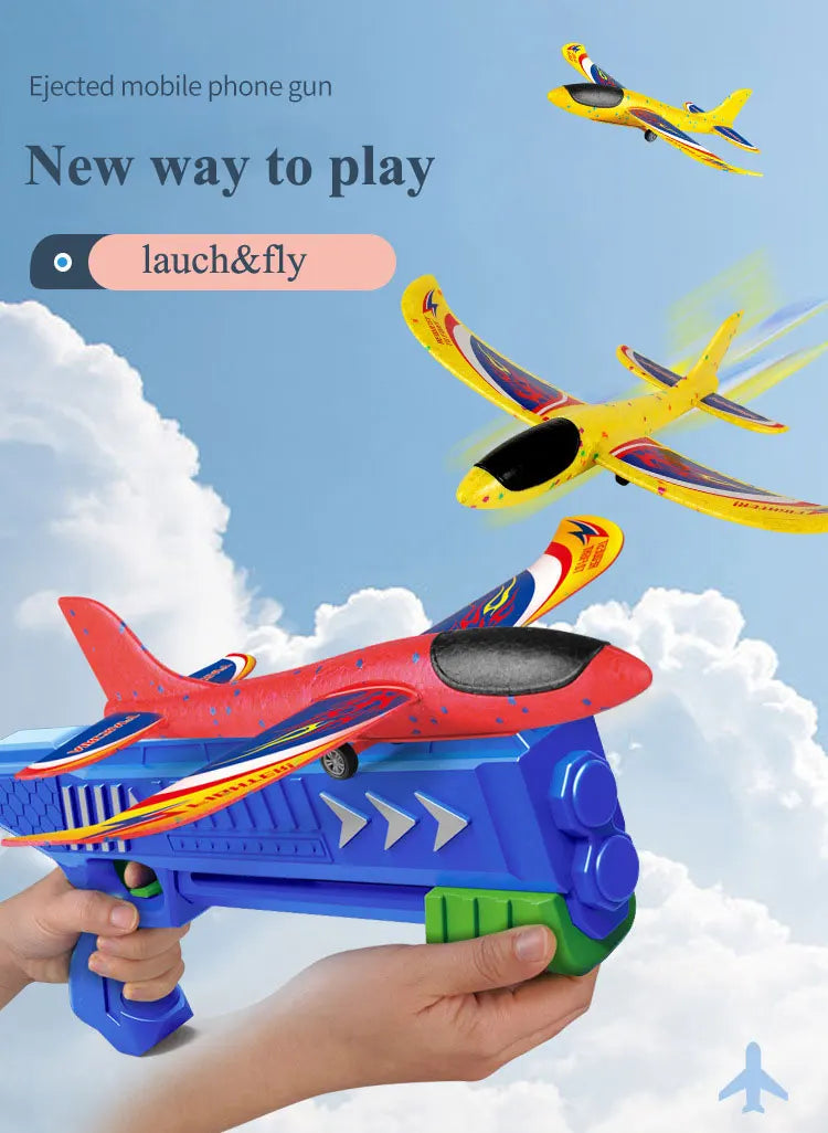 Kids 24/34cm Plane Launcher Toy