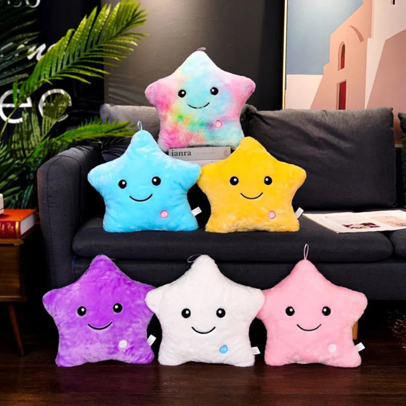 Luminous Pillow Soft Stuffed Plush Glowing Colorful Stars