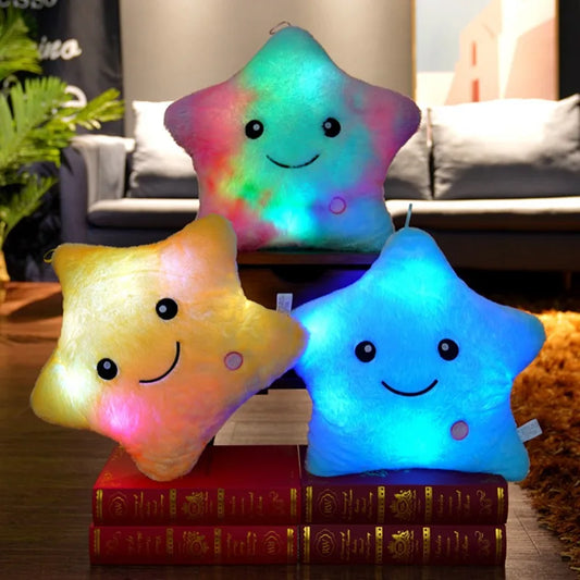 Luminous Pillow Soft Stuffed Plush Glowing Colorful Stars