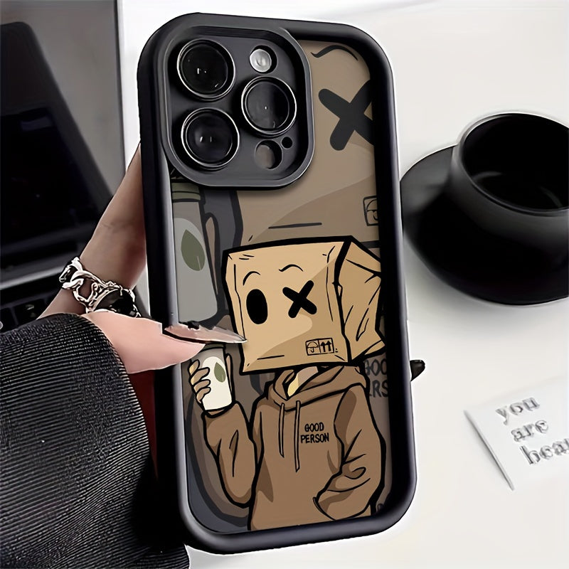 High Color Carton Man Protective TPU Phone Case For Iphone